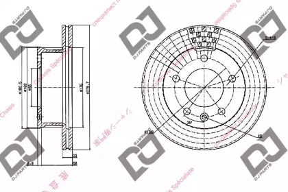 Тормозной диск DJ PARTS BD1484